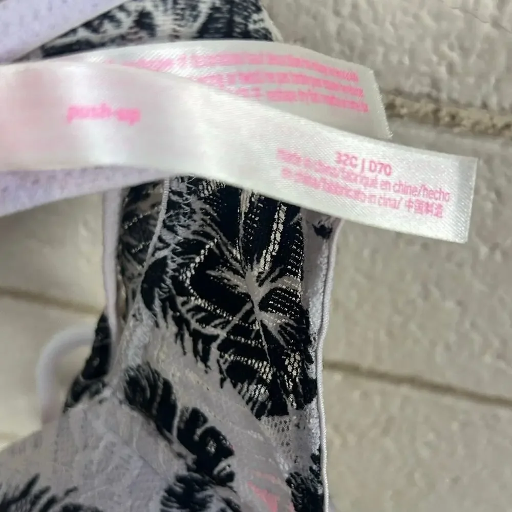 PINK Victoria’s Secret Floral Push Up Bra size 32C